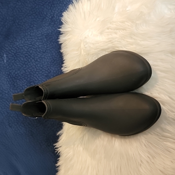 Jeffrey Campbell havana black matte Rain boots Outdoor Rubber Snow - Picture 3 of 8